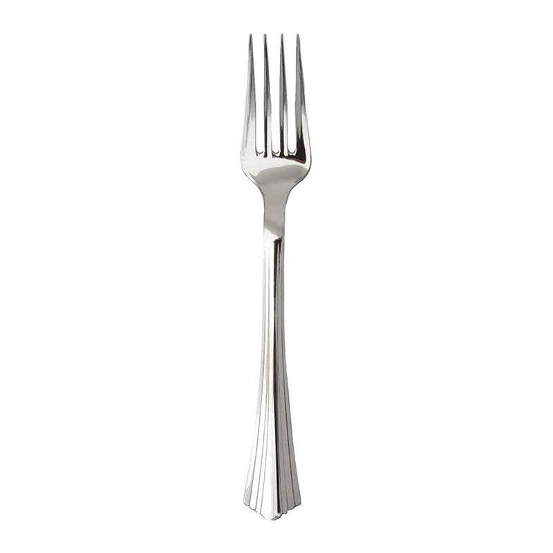 WNA Reflections Bagged Plastic Cutlery Fork, Silver - Image 1